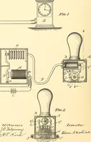 An illustration from U.S. patents covering time keeping mechanisms (1892)