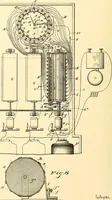 An illustration from U.S. patents covering time keeping mechanisms (1892)