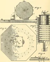 An illustration from U.S. patents covering time keeping mechanisms (1892)