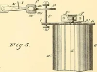 An illustration from U.S. patents covering time keeping mechanisms (1892)