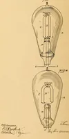 An illustration from U.S. patents issued to Thomas A. Edison from 1883-88 (1900)