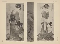 An illustration from Utamaro : estampes japonaises tirées des collections de mm. Bing, Bouasse-Lebel, Bullier [et al.] et exposée au Musée des arts décoratifs en janvier 1912. Catalogue (1912)