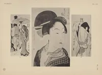 An illustration from Utamaro : estampes japonaises tirées des collections de mm. Bing, Bouasse-Lebel, Bullier [et al.] et exposée au Musée des arts décoratifs en janvier 1912. Catalogue (1912)