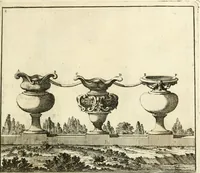An illustration from Utilissimo trattato dell'acque correnti : diviso in tre libri : nel quale si notificano le misure, ed esperienze di esse : i giuochi, e scherzi, li quali per mezzo dell'aria, e del fuoco, vengono operati dall'acqua : con diversi necessarii ammaestramenti intorno al modo di far condotti, fistole, bottini, ed altro, per condurre l'acque ne' luoghi destinati : con una esatta notizia di tutto quello, ch'è stato operato intorno alla conduttura dell' acqua di Bracciano (1696)