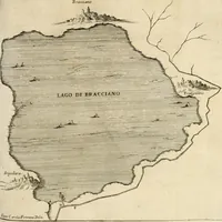 An illustration from Utilissimo trattato dell'acque correnti : diviso in tre libri : nel quale si notificano le misure, ed esperienze di esse : i giuochi, e scherzi, li quali per mezzo dell'aria, e del fuoco, vengono operati dall'acqua : con diversi necessarii ammaestramenti intorno al modo di far condotti, fistole, bottini, ed altro, per condurre l'acque ne' luoghi destinati : con una esatta notizia di tutto quello, ch'è stato operato intorno alla conduttura dell' acqua di Bracciano (1696)