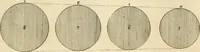 An illustration from Utilissimo trattato dell'acque correnti : diviso in tre libri : nel quale si notificano le misure, ed esperienze di esse : i giuochi, e scherzi, li quali per mezzo dell'aria, e del fuoco, vengono operati dall'acqua : con diversi necessarii ammaestramenti intorno al modo di far condotti, fistole, bottini, ed altro, per condurre l'acque ne' luoghi destinati : con una esatta notizia di tutto quello, ch'è stato operato intorno alla conduttura dell' acqua di Bracciano (1696)