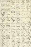 An illustration from The vale-royall of England, or, The county palatine of Chester illustrated : wherein is contained a geographical and historical description of that famous county, with all its hundreds and seats of the nobility, gentry, and freeholders, its rivers, towns, castles, buildings ancient and modern : adorned with maps and prospects, and the coats of arms belonging to every individual family of the whole county (1656)