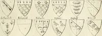 An illustration from The vale-royall of England, or, The county palatine of Chester illustrated : wherein is contained a geographical and historical description of that famous county, with all its hundreds and seats of the nobility, gentry, and freeholders, its rivers, towns, castles, buildings ancient and modern : adorned with maps and prospects, and the coats of arms belonging to every individual family of the whole county (1656)
