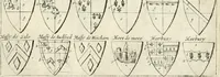 An illustration from The vale-royall of England, or, The county palatine of Chester illustrated : wherein is contained a geographical and historical description of that famous county, with all its hundreds and seats of the nobility, gentry, and freeholders, its rivers, towns, castles, buildings ancient and modern : adorned with maps and prospects, and the coats of arms belonging to every individual family of the whole county (1656)