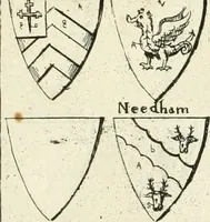 An illustration from The vale-royall of England, or, The county palatine of Chester illustrated : wherein is contained a geographical and historical description of that famous county, with all its hundreds and seats of the nobility, gentry, and freeholders, its rivers, towns, castles, buildings ancient and modern : adorned with maps and prospects, and the coats of arms belonging to every individual family of the whole county (1656)