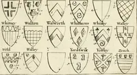 An illustration from The vale-royall of England, or, The county palatine of Chester illustrated : wherein is contained a geographical and historical description of that famous county, with all its hundreds and seats of the nobility, gentry, and freeholders, its rivers, towns, castles, buildings ancient and modern : adorned with maps and prospects, and the coats of arms belonging to every individual family of the whole county (1656)