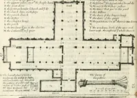 An illustration from The vale-royall of England, or, The county palatine of Chester illustrated : wherein is contained a geographical and historical description of that famous county, with all its hundreds and seats of the nobility, gentry, and freeholders, its rivers, towns, castles, buildings ancient and modern : adorned with maps and prospects, and the coats of arms belonging to every individual family of the whole county (1656)