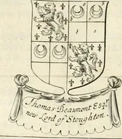 An illustration from The vale-royall of England, or, The county palatine of Chester illustrated : wherein is contained a geographical and historical description of that famous county, with all its hundreds and seats of the nobility, gentry, and freeholders, its rivers, towns, castles, buildings ancient and modern : adorned with maps and prospects, and the coats of arms belonging to every individual family of the whole county (1656)