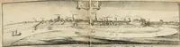An illustration from The vale-royall of England, or, The county palatine of Chester illustrated : wherein is contained a geographical and historical description of that famous county, with all its hundreds and seats of the nobility, gentry, and freeholders, its rivers, towns, castles, buildings ancient and modern : adorned with maps and prospects, and the coats of arms belonging to every individual family of the whole county (1656)