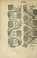 Picture 8 of 17 from Vallo : libro cõtinente appertenentie ad capitanii, retenere & fortificare una citta cõ bastioni, con noui artificii de fuoco aggionti, come nella tabola appare, & de diverse sorte poluere, et de expugnare una citta cõ põti, scale, argani, trõbe, trẽciere, artegliarie, caue, dare auisamenti senza messo allo amico, fare ordinanze, battaglioni, et ponti de disfida con lo pingere, opera molto utile con la experientia de larte (1528), leaf 60