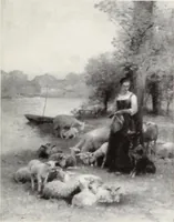 Picture 44 of 72 from Valuable paintings by distinguished masters of the Barbizon, contemporaneous and American schools, together with several Barye bronzes (1913), leaf 154