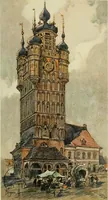An illustration from Vanished towers and chimes of Flanders (1916)