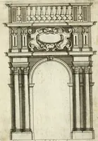 An illustration from Vari disegni de arghitettura ornati de porte (1619)