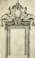 An illustration from Vari disegni de arghitettura ornati de porte (1619)
