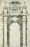 Picture 7 of 52 from Vari disegni de arghitettura ornati de porte (1619), leaf 18