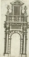 Picture 8 of 52 from Vari disegni de arghitettura ornati de porte (1619), leaf 20