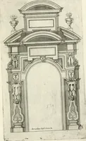 An illustration from Vari disegni de arghitettura ornati de porte (1619)