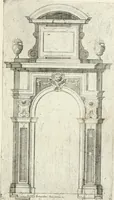 An illustration from Vari disegni de arghitettura ornati de porte (1619)