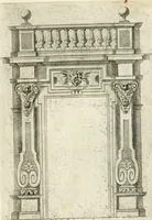 An illustration from Vari disegni de arghitettura ornati de porte (1619)