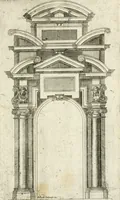 An illustration from Vari disegni de arghitettura ornati de porte (1619)