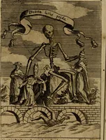 An illustration from Varii, e veri ritratti della morte : disegnati in immagini, ed espressi in essempij al peccatore duro di cuore (1675)