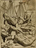 Picture 16 of 43 from Varii, e veri ritratti della morte : disegnati in immagini, ed espressi in essempij al peccatore duro di cuore (1675), leaf 65