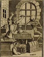 Picture 24 of 43 from Varii, e veri ritratti della morte : disegnati in immagini, ed espressi in essempij al peccatore duro di cuore (1675), leaf 95