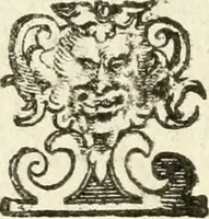 An illustration from Vaticinia, sev, Praedictiones illvstrivm virorvm : sex rotis aere incisis compraensa : de successione Summ. Pontificis Rom., cum declarationibus et annotationibus Hieronymi Ioannini = Vaticini, overo, Predittioni d'hvomini illvstri : comprese in sei rvote intagliate in rame : della successione de i Sommi Pont. Rom., con le dichiarationi et annotationi di Hieronimo Gioanini (1600)