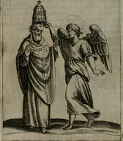 Picture 39 of 52 from Vaticinia, siue Prophetiae abbatis Ioachimi & Anselmi episcopi Marsicani : cum imaginibus aere incisis, correctione et pulcritudine, plurium manuscriptorum exemplariu[m] op[er]e, et uariaru[m] imaginu[m] tabulis, et delineationibu[s], alijs ante hac impressis longè praestantiora : quibus Rota, et Oraculum turcicum maxime considerationis adiecta sunt : vnà cum praefatione, et adnotationibus Paschalini Regiselmi = Vaticinii, ouero Profetie dell'abbate Gioachino, & di Anselmo vescouo di Marsico : con l'imagini intagliate in rame, di correttione, et uaghezza maggiore, che gl'atri sin' hora stampati, per l'aggiuto di molti exemplari scritti à penna, et per le pitture, et disegni di uarie imagini : à qualli è aggionta una Ruota, et un' oracolo Turchesco di grandissima co[n]sideratione : insieme con la prefatione, et annotationi di Pasqualino Regiselmo (1589), leaf 93