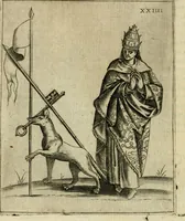 Picture 37 of 54 from Vaticinia, siue, Prophetiae abbatis Joachimi & Anselmi episcopi Marsicani : cum imaginibus aere incisis, correctione et pulcritudine, plurium manuscriptorum exemplariu op[er]e ... : qvibvs rota et oraculum turcicum maxime considerationis adiecta sunt : vna cum praefatione et adnotationibus Paschalini Regiselmi = Vaticinii, ouero, Profetie dell'abbate Gioachino & di Anselmo vescovo di Marsico .. (1589), leaf 85
