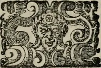 An illustration from Vaticinia, siue Prophetiae Abbatis Ioachimi, & Anselmi Episcopi Marsicani : cum imaginibus aere incisis, correctione, et pulcritudine, plurium manuscriptorum exemplariu[m] op[er]e, et uariu[m] imaginu[m] tabulis, et delineationibu[s] alijs antehac impressis longè praestantiora; quibus rota, et oraculum Turcicum maxime considerationis adiecta sunt (1600)