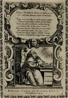 Picture 8 of 52 from Vaticinia, siue Prophetiae Abbatis Ioachimi, & Anselmi Episcopi Marsicani : cum imaginibus aere incisis, correctione, et pulcritudine, plurium manuscriptorum exemplariu[m] op[er]e, et uariu[m] imaginu[m] tabulis, et delineationibu[s] alijs antehac impressis longè praestantiora; quibus rota, et oraculum Turcicum maxime considerationis adiecta sunt (1600), leaf 25