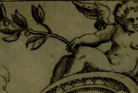 An illustration from Vaticinia, sive, Prophetiae Abbatis Ioachimi, [and] Anselmi Episcopi Marsicani; cum imaginibus aere incisis, correctione, et pulcritudine, plurium manuscriptorum exemplari ope, et variar imagin tabulis, et delineationibù, aliis antehac impressis longè praestantiora; quibus Rota, et Oraculum Turcicum maxime considerationis adiecta sunt; una cum praefatione et adnotationibus Paschalini Regiselmi (1600)