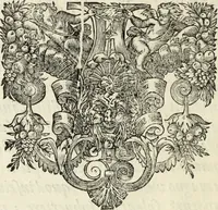 An illustration from V. Cl. D. Antonii de Sousa de Macedo ... Decisiones Supremi Senatus iustitiae Lusitaniae, & supremi consilij fisci ac patrimonij regij, cum grauissimis collegis decretae : triplici indice locupletatae (1677)