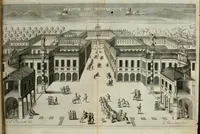 An illustration from Venaria Reale : palazzo di piacere, e di caccia, ideato dall'altezza reale di Carlo Emanvel II, duca di Sauoia, re di Cipro &c. (1674)