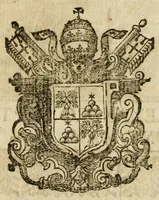 An illustration from Vera et esattissima relatione del trionfal possesso della Santita di n. s. Alessandro VII. alla sacrosanta Basilica Lateranense, seguito li 9. maggio 1655 : con ragguaglio pieno delli apparati, inscrittioni, et ceremonie fatte nella detta Basilica, e nomi della maggior parte de' signori titolati, che iui interuennero (1655)