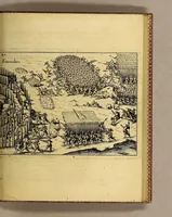 An illustration from Vera historia, admirandae cuiusdam nauigationis, quam Huldericus Schmidel, Straubingensis, ab anno 1534. usque ad annum 1554. in Americam vel nouum mundum, iuxta Brasiliam & Rio della Plata, confecit. : Quid per hosce annos 19. sustinuerit, quam varias & quam mirandas regiones ac homines viderit. Ab ipso Schmidelio Germanice, descripta: nunc vero, emandatis & correctis vrbium, regionum & fluminum nominibus, adiecta etiam tabula geographica, figuris, & alijs notationibus quibusdam, in hac forma reducta (1599)