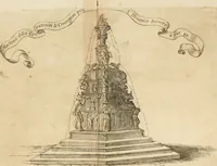 An illustration from Veridico racconto dell' origine, progressi e miracoli della Madonna di Reggio : con la descrittione d'alcune solennità, e del tempio : dichiarandosi le di lui pitture e sculture, e nominandosi gl' autori di quelle (1666)