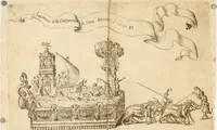 An illustration from Veridico racconto dell' origine, progressi e miracoli della Madonna di Reggio : con la descrittione d'alcune solennità, e del tempio : dichiarandosi le di lui pitture e sculture, e nominandosi gl' autori di quelle (1666)