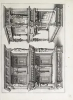Picture 20 of 30 from Verscheyden schrynwerck, als portalen, kleerkassen, buffetten, ledikanten, tafels, kisten, stoelen, bancken, schabellen, hantdoex-rollen, glasborden en veel andre soorten van wercken (1630), leaf 59