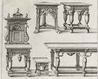 Picture 25 of 30 from Verscheyden schrynwerck, als portalen, kleerkassen, buffetten, ledikanten, tafels, kisten, stoelen, bancken, schabellen, hantdoex-rollen, glasborden en veel andre soorten van wercken (1630), leaf 75