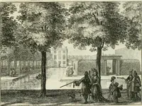 An illustration from Verscheyde schoone en vermaakelyke gezigten in de hofstede van Clingendaal gelegen by 's Gravenhage : naa t'leven getekent en in t'kooper gebrugt (1679)