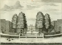 An illustration from Verscheyde schoone en vermaakelyke gezigten in de hofstede van Clingendaal gelegen by 's Gravenhage : naa t'leven getekent en in t'kooper gebrugt (1679)