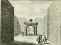 An illustration from Verscheyde schoone en vermaakelyke gezigten in de hofstede van Clingendaal gelegen by 's Gravenhage : naa t'leven getekent en in t'kooper gebrugt (1679)