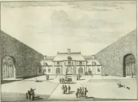 An illustration from Verscheyde schoone en vermaakelyke gezigten in de hofstede van Clingendaal gelegen by 's Gravenhage : naa t'leven getekent en in t'kooper gebrugt (1679)